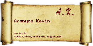 Aranyos Kevin névjegykártya